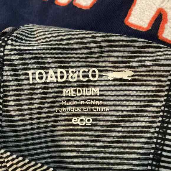 NWT Toad & Co Dress Womens Sz M Black Gray Striped Stretch Knit Tank‎ - Picture 7 of 13